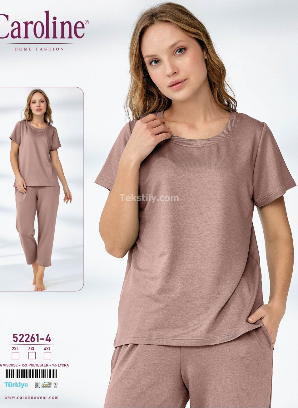 Женская Пижамa Caroline (2XL+3XL+4XL)