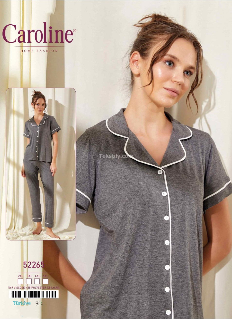 Женская Пижамa Caroline (2XL+3XL+4XL+5XL) 