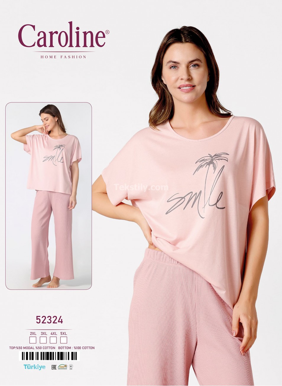 Женская Пижамa Caroline (2XL+3XL+4XL+5XL) 