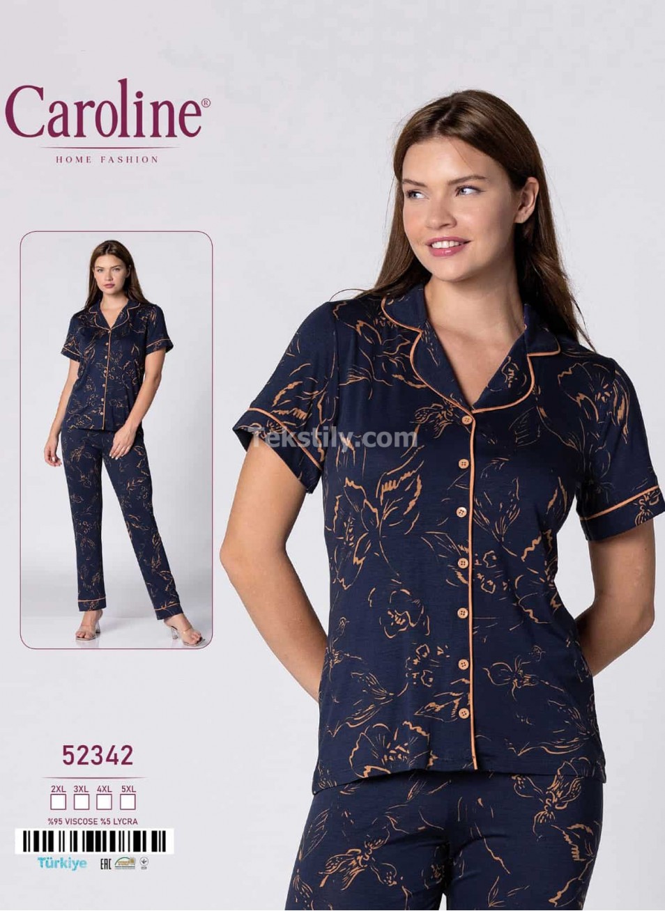 Женская Пижамa Caroline (2XL+3XL+4XL+5XL) 