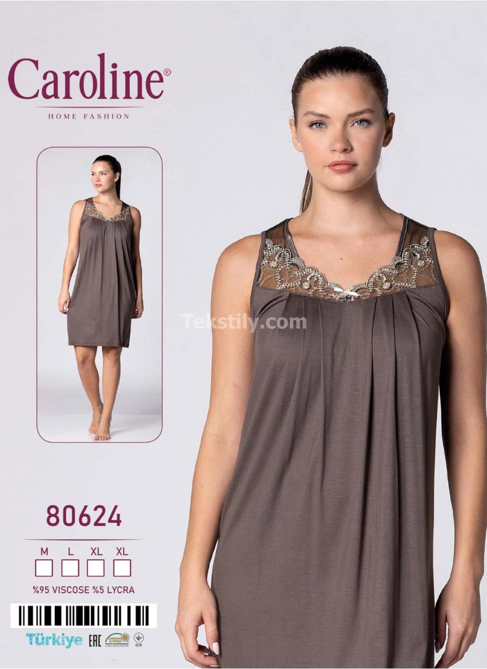 Женская Ночная Сорочка Caroline (M+L+XL+XL)