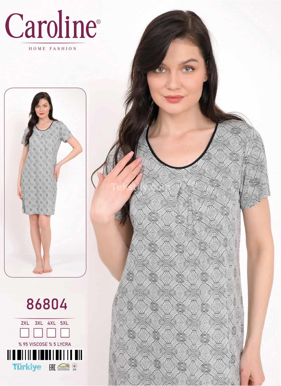 Женская Ночная Сорочка Caroline (2XL+3XL+4XL+5XL)