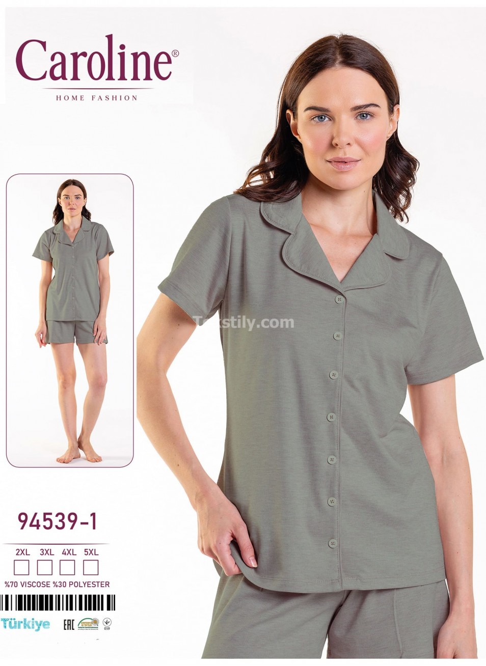 Женский Комплект с Шортами Caroline (2XL+3XL+4XL+5XL)