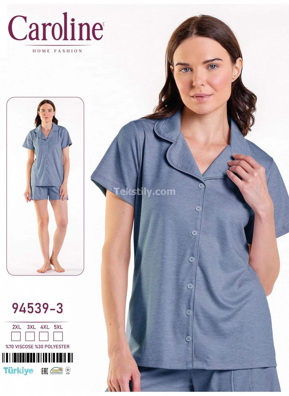 Женский Комплект с Шортами Caroline (2XL+3XL+4XL+5XL)