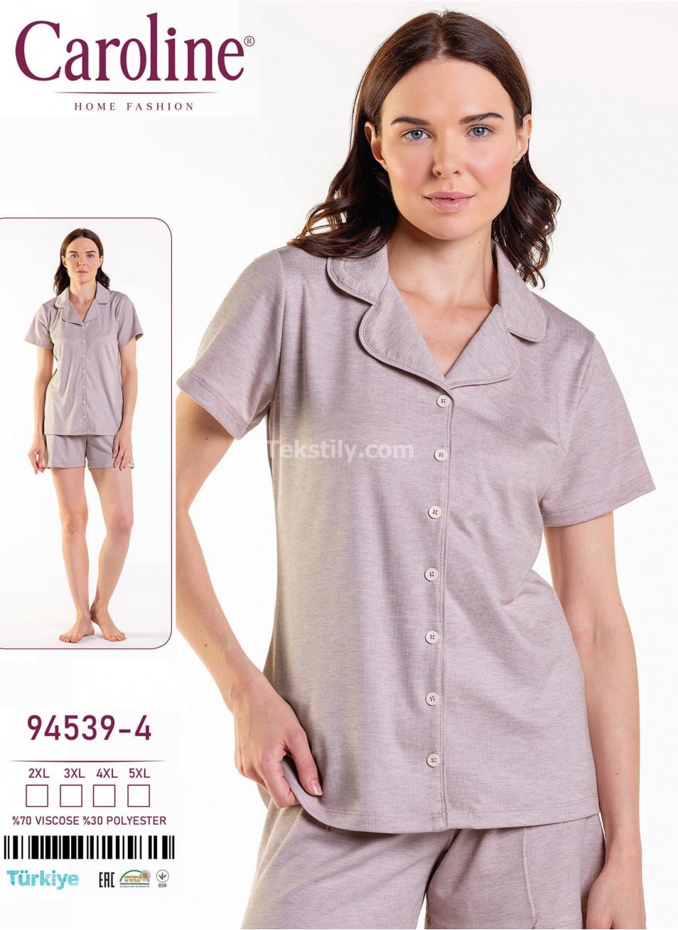 Женский Комплект с Шортами Caroline (2XL+3XL+4XL+5XL)