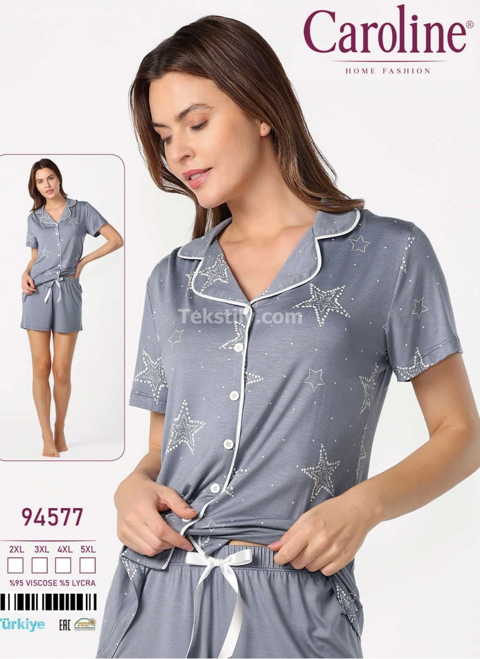 Женский Комплект с Шортами Caroline (2XL+3XL+4XL+5XL)