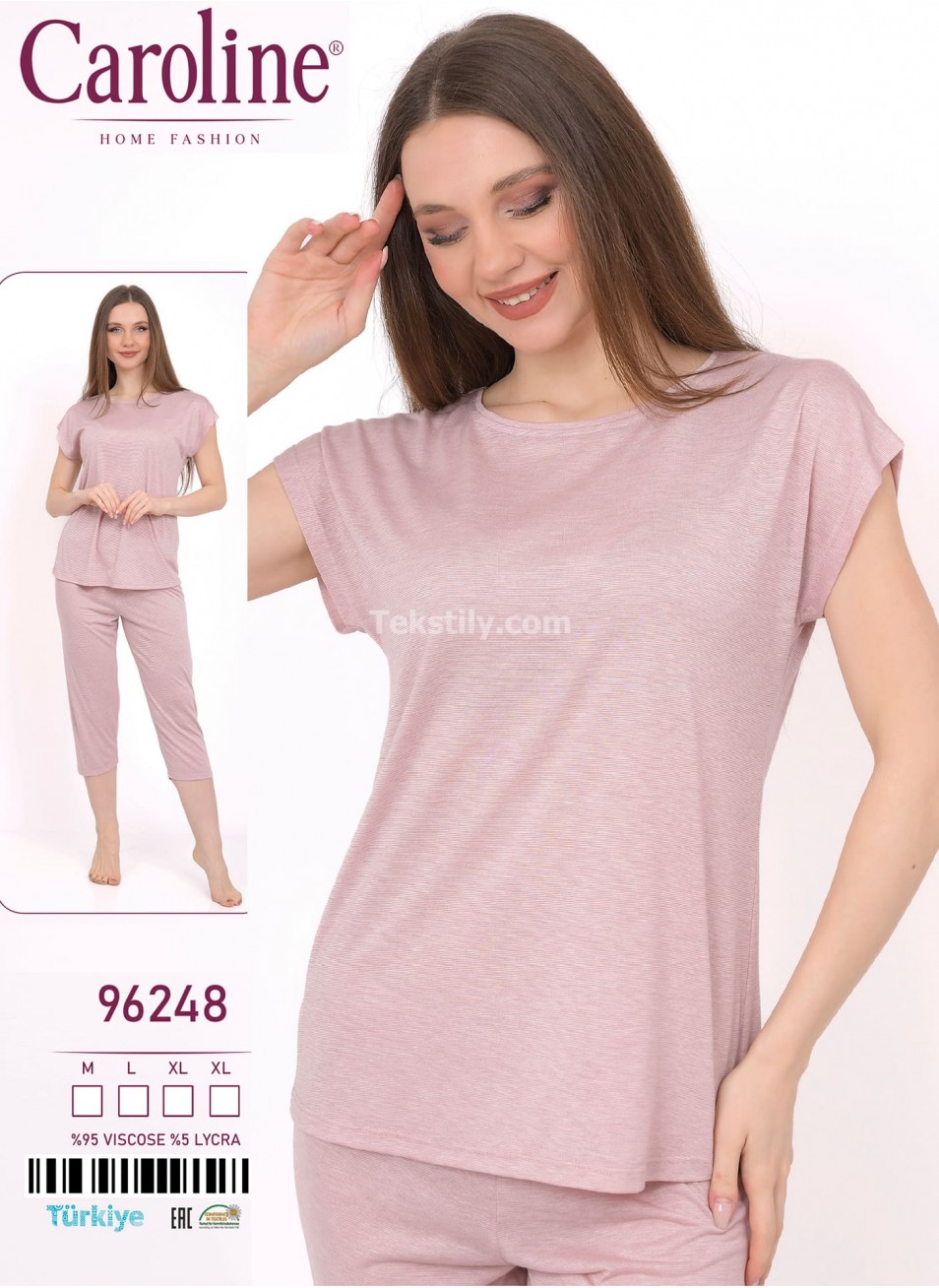 Пижама Женская Комплект с Капри Caroline (M+L+XL+XL)