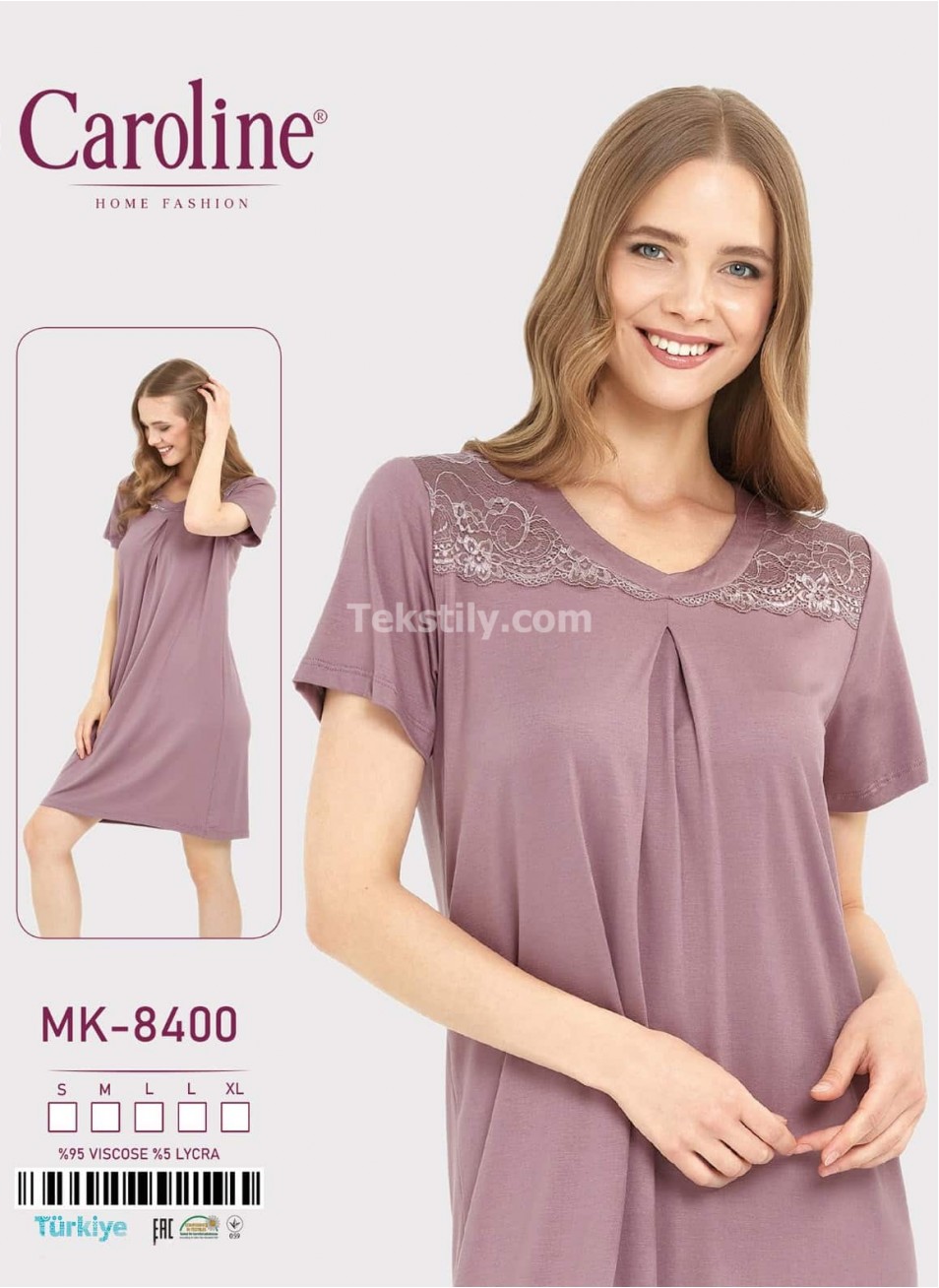 Женская Ночная Сорочка Caroline (S+M+L+L+XL)