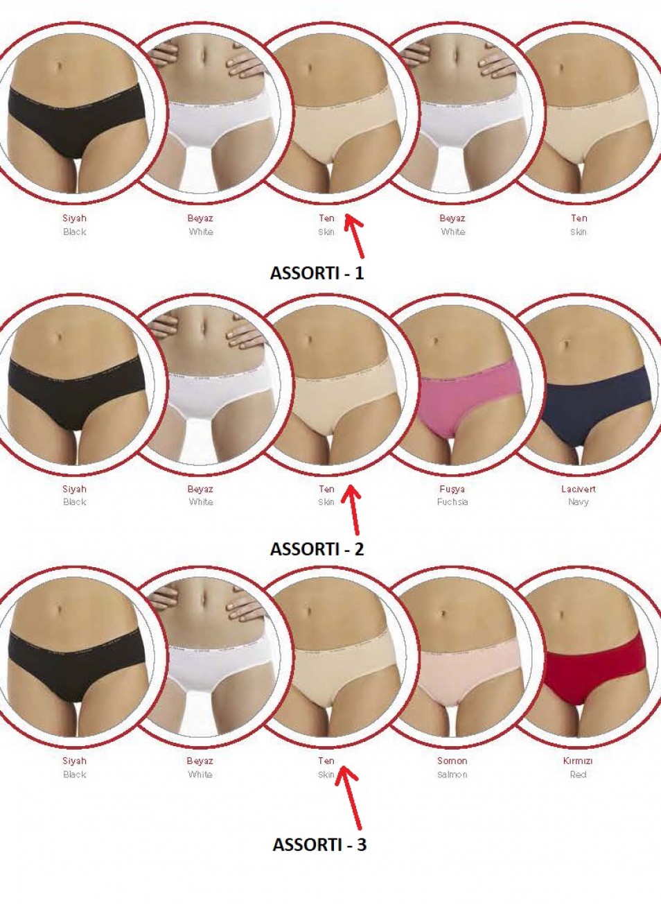 Женские  Трусы HİGH-WAIST BRIEF MODAL 5 шт. / Уп. Assorti (38-40-42-44) U.S.POLO ASSN.