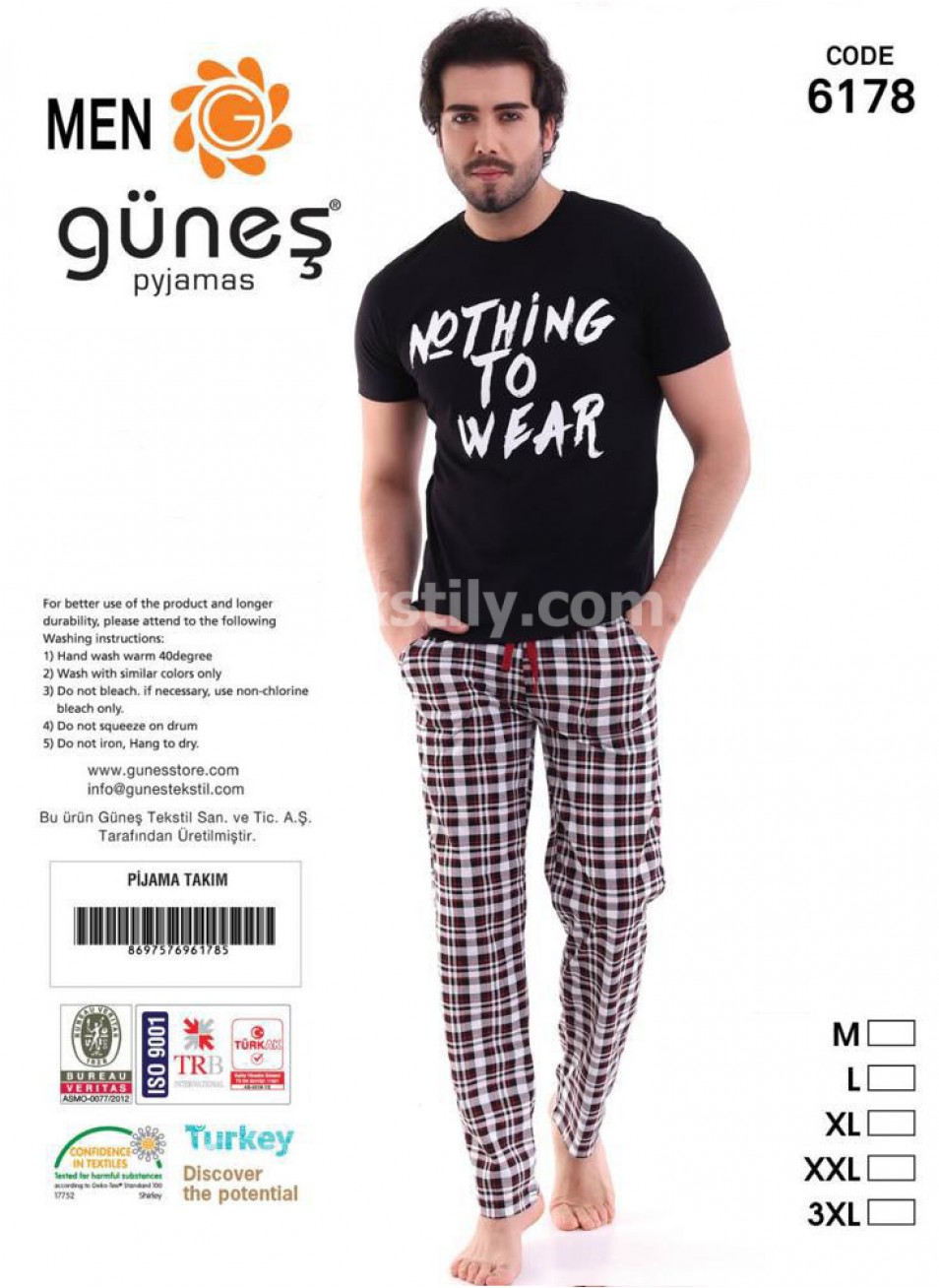 Пижама Мужская Gunes (M+L+XL+2XL+3XL)