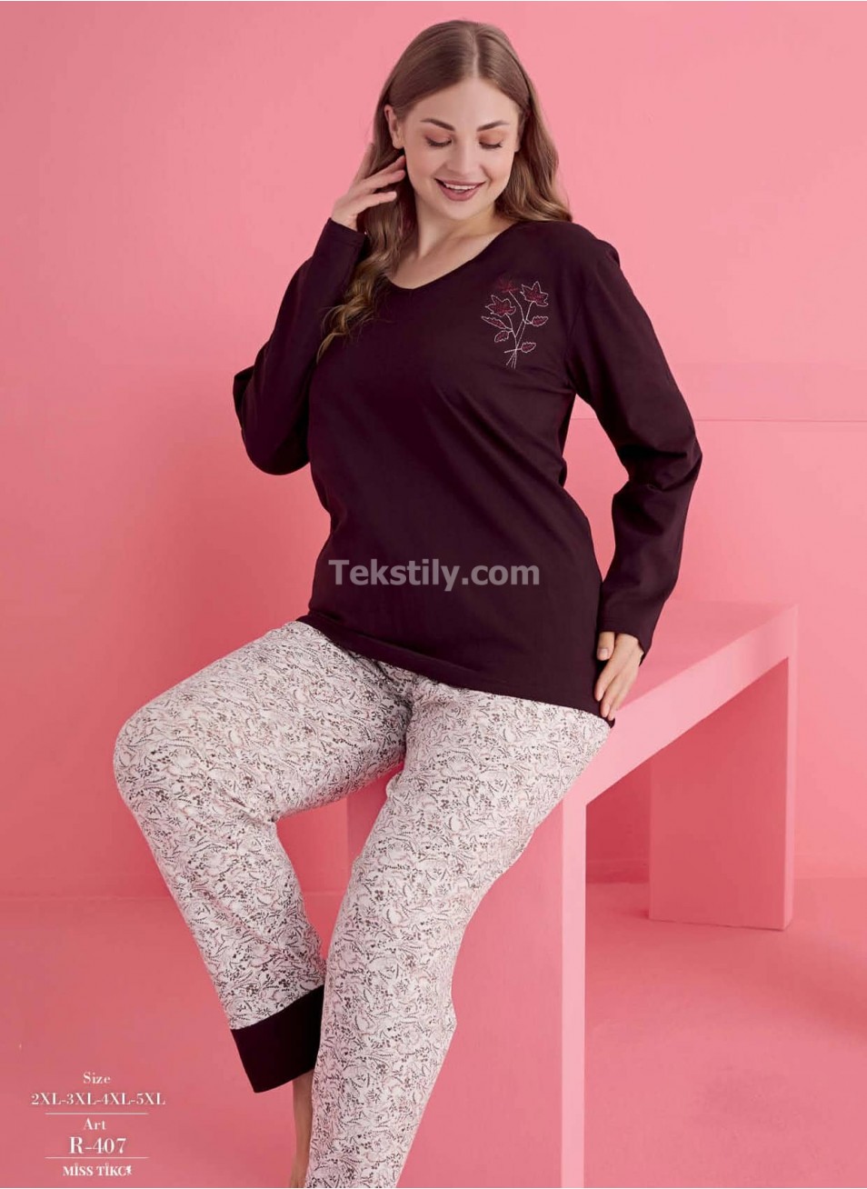 Женская Пижамa Miss Tiko (2XL+3XL+3XL+4XL+5XL)