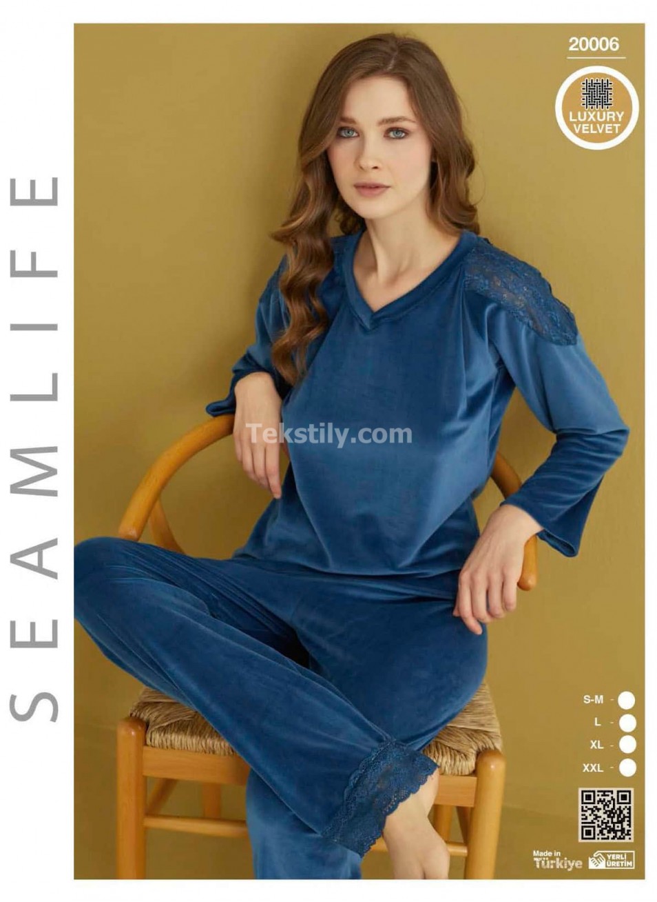 Женская велюровая пижама SEAMLIFE (S/M+L+XL+2XL) 