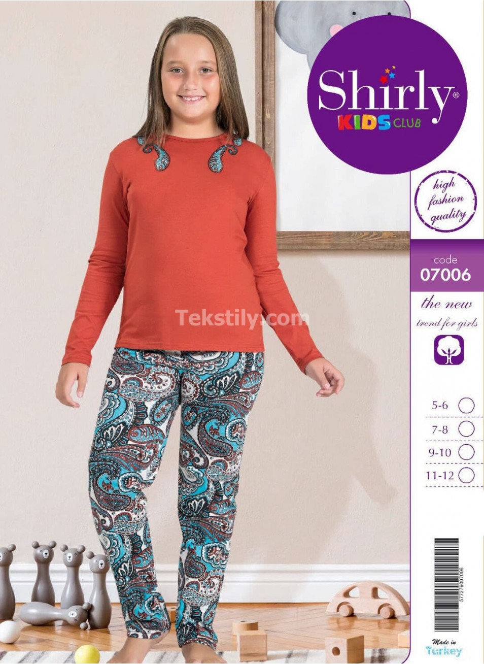 ПИЖАМА ДЛЯ ДЕВОЧЕК (5/6+7/8+9/10+11/12) Shirly Kids