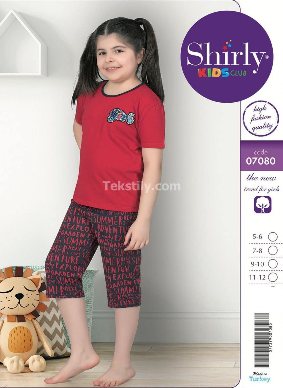 ПИЖАМА ДЛЯ ДЕВОЧЕК (5/6+7/8+9/10+11/12) Shirly Kids