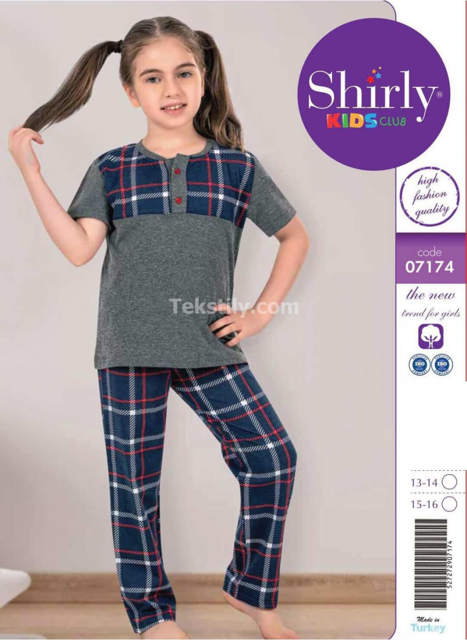 ПОДРОСТКОВАЯ ПИЖАМА ДЛЯ ДЕВОЧЕК (13/14+15/16) Shirly Kids