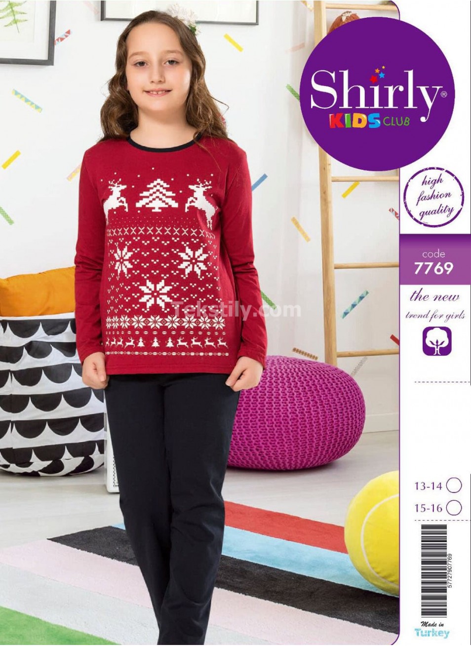 ПОДРОСТКОВАЯ ПИЖАМА ДЛЯ ДЕВОЧЕК (13/14+15/16) Shirly Kids