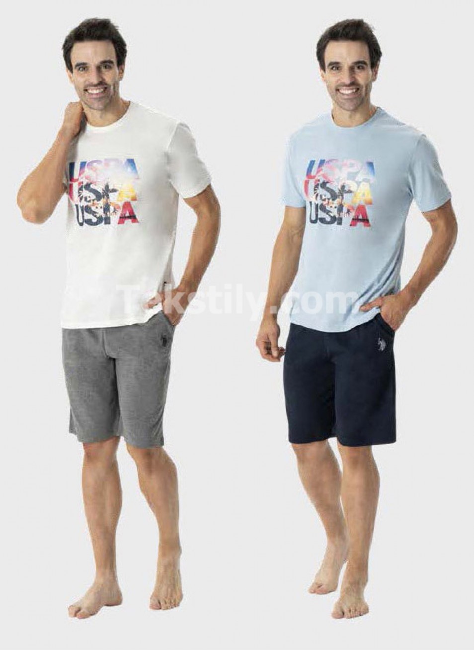 Мужской Комплект с Шортами U.S.POLO ASSN.2024 (S+M+L+XL+2XL)