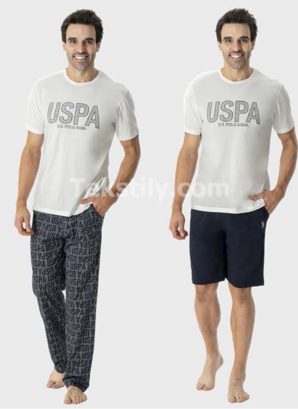 Мужская Пижама и Шорты 3-Кa  U.S.POLO ASSN.2024 (S-M-L-XL-2XL)