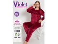 Женский домашний костюм велюр (3XL+4XL+5XL+6XL) VIOLET