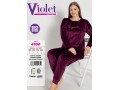 Женский домашний костюм велюр (3XL+4XL+5XL+6XL) VIOLET