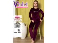 Женский домашний костюм велюр (M+L+XL+2XL) VIOLET