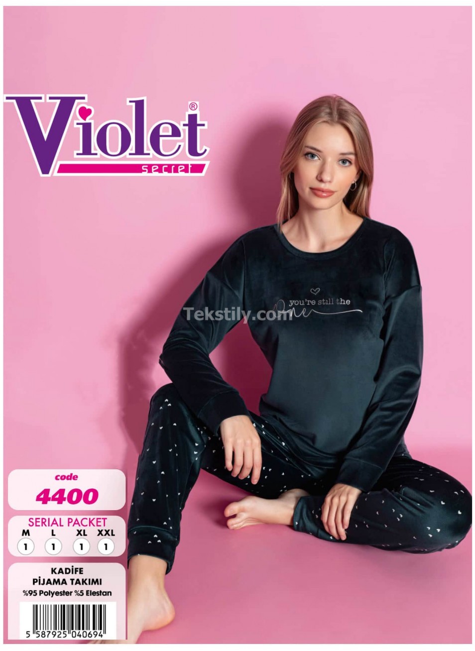 Женский домашний костюм велюр (M+L+XL+2XL) VIOLET