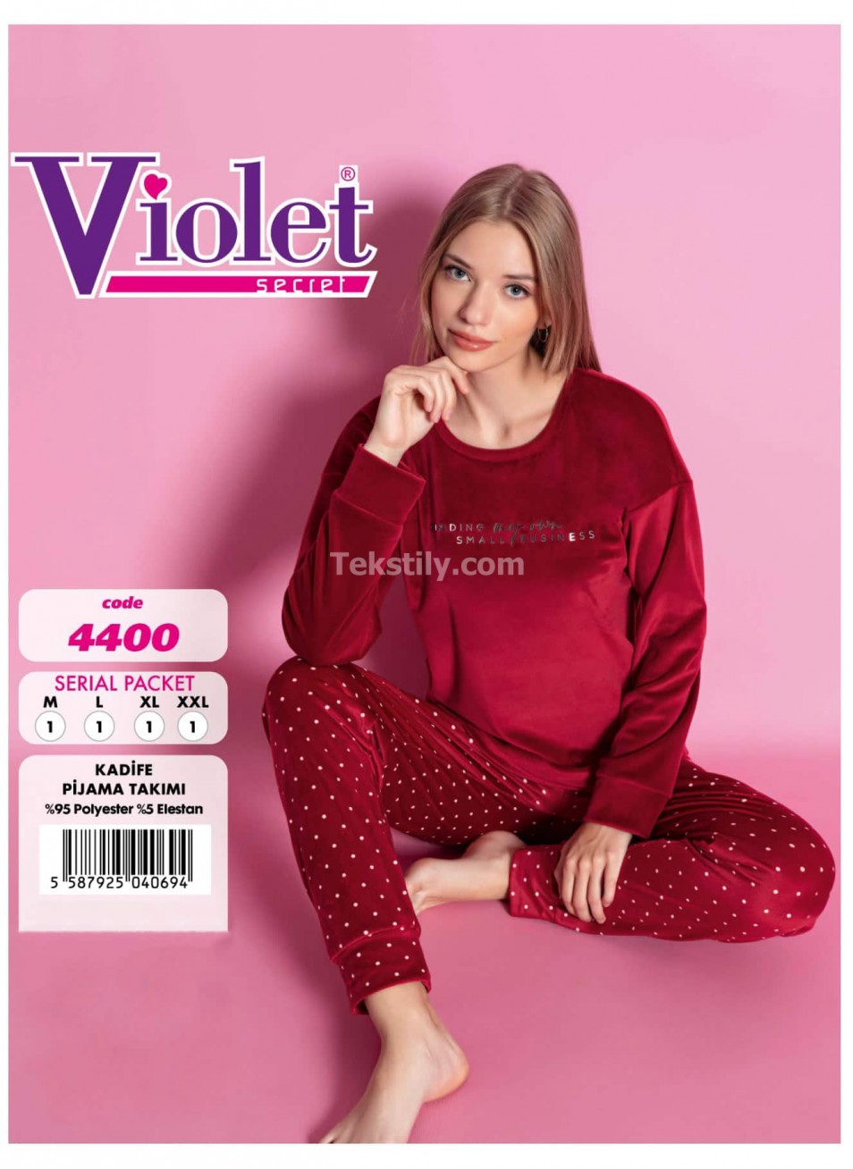 Женский домашний костюм велюр (M+L+XL+2XL) VIOLET