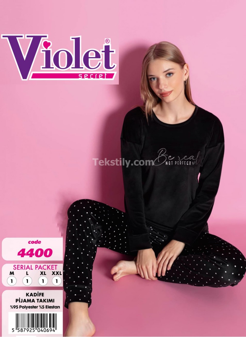 Женский домашний костюм велюр (M+L+XL+2XL) VIOLET