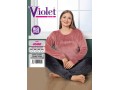 Женский домашний костюм велюр (3XL+4XL+5XL+6XL) VIOLET